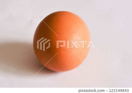 Chicken Egg on White Background Minimalist Food Photography Chicken Egg on White Background Minimalist Food Photography 123149843