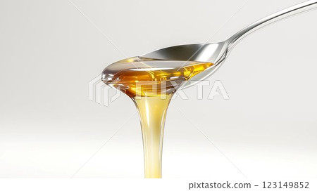 Close Up of Honey Dripping from a Spoon Sweet Culinary Visual for Recipes and Blogs 123149852