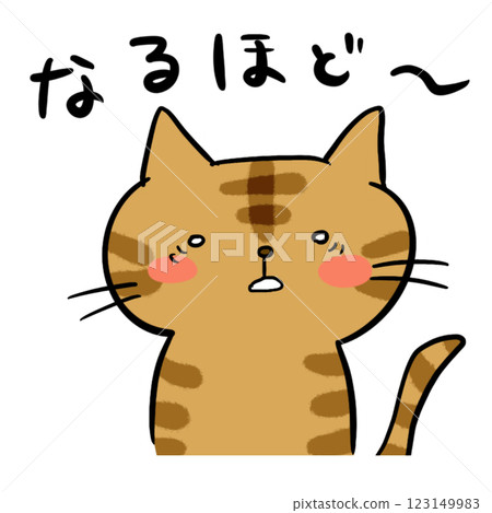 Stamp Brown Tabby Impressed Cat, I see~ Stamp Brown Tabby Impressed Cat, I see~ 123149983