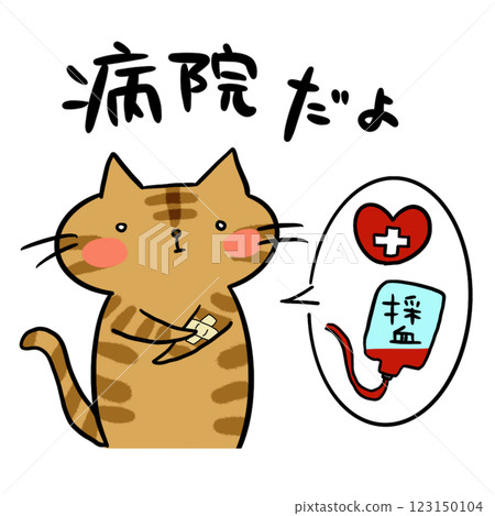 Stamp Brown Tabby Cat Going to the Hospital Stamp Brown Tabby Cat Going to the Hospital 123150104