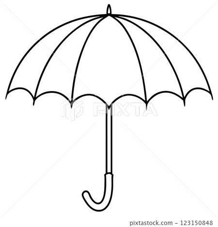 Colorful Multicolor Umbrella Vector Illustration Vibrant Weather Symbol for Graphics and Merchandise 123150848