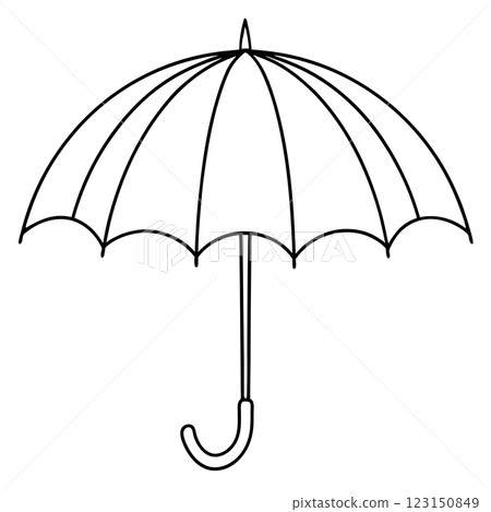 Colorful Multicolor Umbrella Vector Illustration Vibrant Weather Symbol for Graphics and Merchandise 123150849