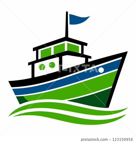 Nautical Boat Logo Vector Art for Marine Businesses and T Shirt Designs Perfect for Branding and Merch Nautical Boat Logo Vector Art for Marine Businesses and T Shirt Designs Perfect for Branding and Merch 123150958
