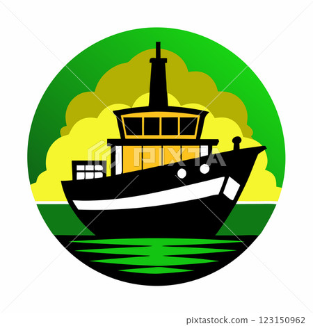 Nautical Boat Logo Vector Art for Marine Businesses and T Shirt Designs Perfect for Branding and Merch 123150962
