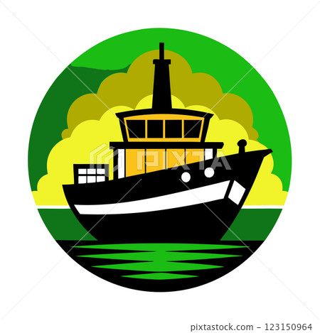 Nautical Boat Logo Vector Art for Marine Businesses and T Shirt Designs Perfect for Branding and Merch Nautical Boat Logo Vector Art for Marine Businesses and T Shirt Designs Perfect for Branding and Merch 123150964