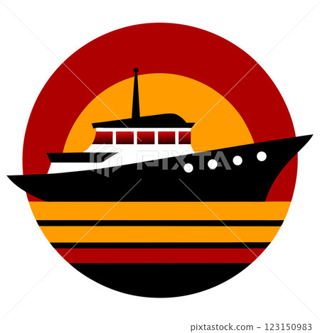 Nautical Boat Logo Vector Art for Marine Businesses and T Shirt Designs Perfect for Branding and Merch 123150983