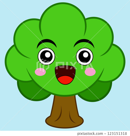 Charming Cute Tree Character Vector Illustration for Children's Books, Eco Branding, and T shirt Designs Charming Cute Tree Character Vector Illustration for Children's Books, Eco Branding, and T shirt Designs 123151318