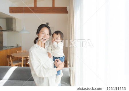 Mother holding a baby 123151333