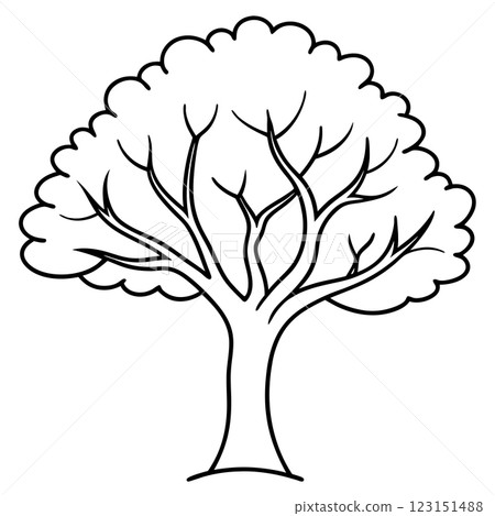 Sad Tree Vector Illustration for Children's Books, Comics, T-Shirt Designs, and Nature Branding Sad Tree Vector Illustration for Children's Books, Comics, T-Shirt Designs, and Nature Branding 123151488