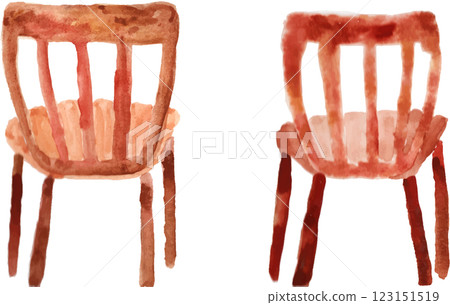 Chair drawn in watercolor 123151519