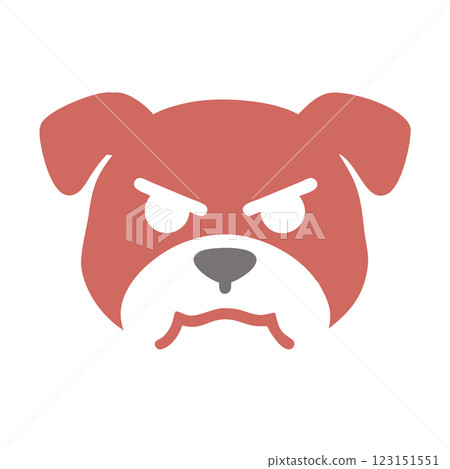 Angry Bulldog Silhouette Vector Icon Powerful Mascot Logo for Sports, Branding and T shirt Design  123151551