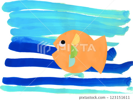 A picture of a fish made by a child 123151611