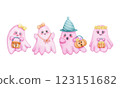 Halloween holiday cute element set 123151682