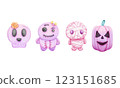 Halloween holiday cute element set 123151685