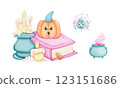 Halloween holiday cute element set 123151686