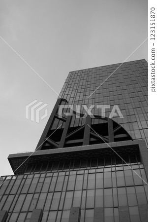 black and white architecture modern outdoor monochrome 123151870