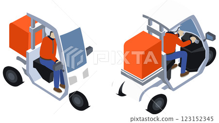 Delivery bike illustration Delivery bike illustration 123152345