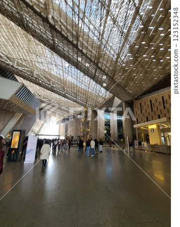 The Grand Egyptian Museum's vast entrance 123152348