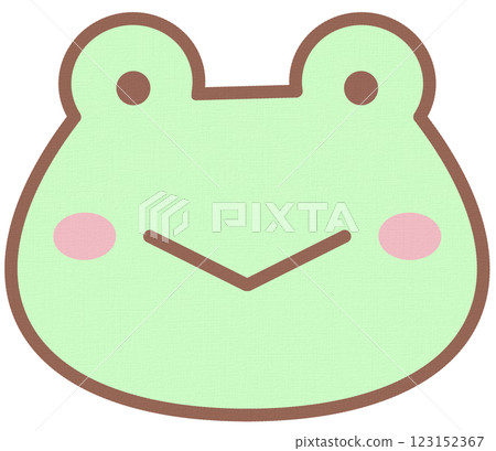 Little cute pastel green frog face 123152367