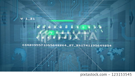 Image of data processing over computer servers 123153545