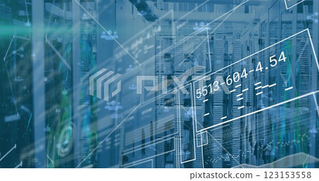 Image of data processing over computer servers 123153558