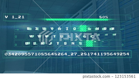 Image of data processing over computer servers Image of data processing over computer servers 123153561