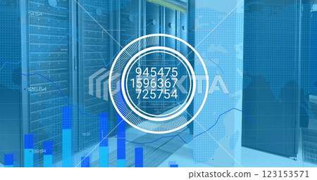 Image of data processing over computer servers 123153571