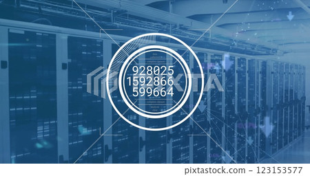 Image of data processing over computer servers Image of data processing over computer servers 123153577