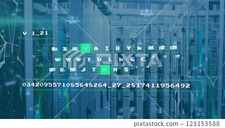 Image of data processing over computer servers 123153588