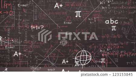 Image of mathematical equations on black background Image of mathematical equations on black background 123153845