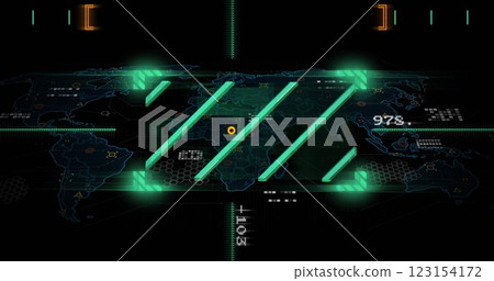Image of digital data processing over black background 123154172