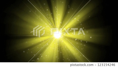 Image of yellow light spot on black background 123154246
