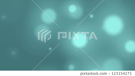 Image of light spots moving on green background Image of light spots moving on green background 123154271