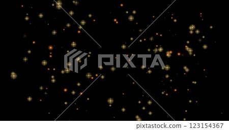 Image of yellow light spots on black background Image of yellow light spots on black background 123154367