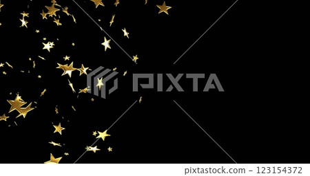 Image of golden stars on black background 123154372