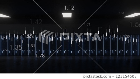 Image of digital data processing over computer servers Image of digital data processing over computer servers 123154505