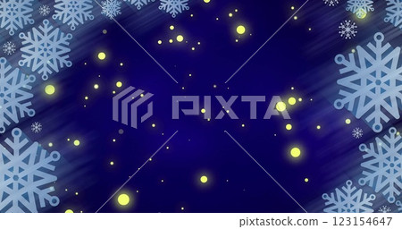 Image of snow falling over yellow spots 123154647