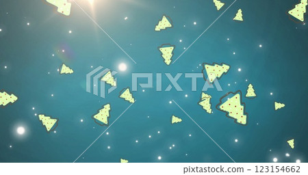 Image of christmas cookies over white spots 123154662