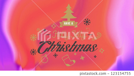 Image of have a holly jolly christmas text over christmas decorations on vibrant background Image of have a holly jolly christmas text over christmas decorations on vibrant background 123154755