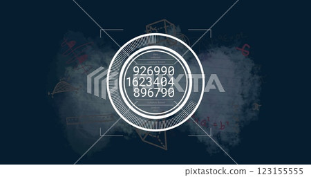Image of data processing over mathematical equations Image of data processing over mathematical equations 123155555