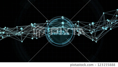 Image of dna strand, data processing over scope scanning on black background Image of dna strand, data processing over scope scanning on black background 123155888