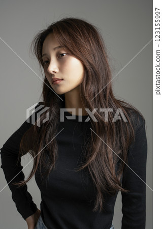 A woman in her 20s exhausted from depression 123155997