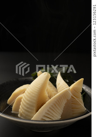 煮嫩竹筍和新鮮裙帶菜 煮嫩竹筍和新鮮裙帶菜 123156291