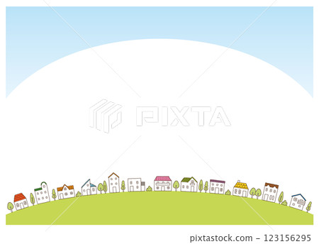 Image of residential area, background material, residence 123156295