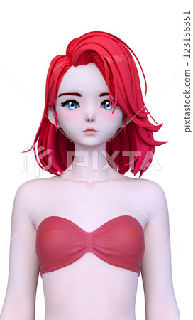 A woman in a bikini figure 123156351