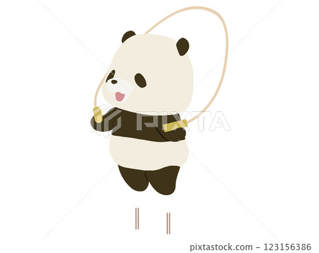 Smiling panda skipping rope Smiling panda skipping rope 123156386