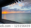 Sunset on the west coast of Okinawa 123156439