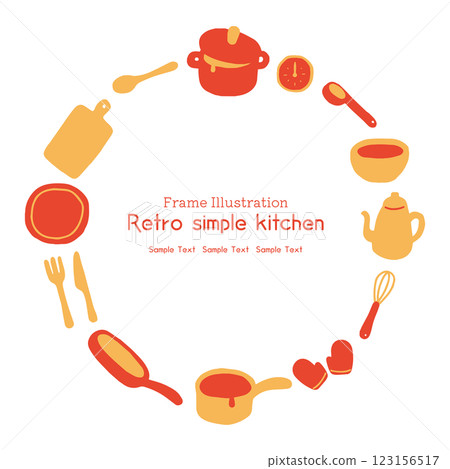 Retro kitchen item frame 123156517