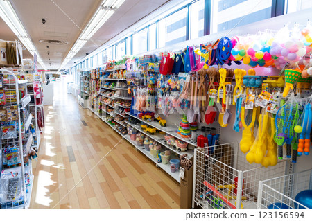 Toy section at Daiso Chofu Tokyu store, Kojimacho, Chofu, Tokyo 123156594