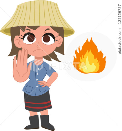 thai farmer woman cartoon promoting no burning pm 2.5 pollution awareness and environmental protection thai farmer woman cartoon promoting no burning pm 2.5 pollution awareness and environmental protection 123156727